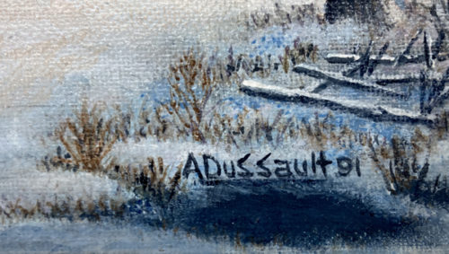 A. Dussault, artiste peintre 1991 - Voyage en hiver