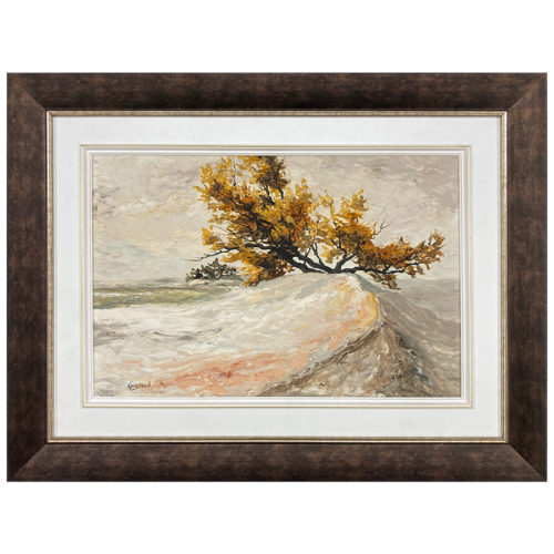 J L Keirstead artiste peintre Lanscape with tree dune arbre paysage avec arbre