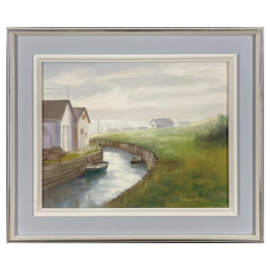 Gaspesie Gaston Ricard artiste peintre Sherbrookois paysage cotier peche cabane batture riviere