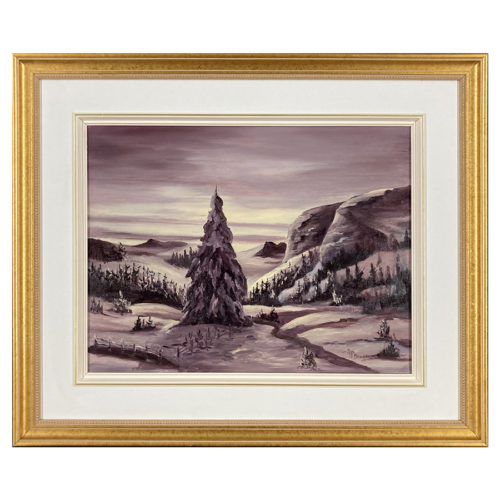 Duotone hivernal par M. P. Daneau artiste peintre mer arbre montagne vallee