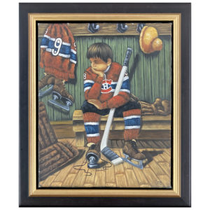Any, artiste peintre, jeune joueur de hockey