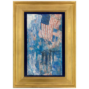 Avenue Rain drapeau americain usa guerre maison blanche salon rond capitol obama Frederic Childe Hassam artiste