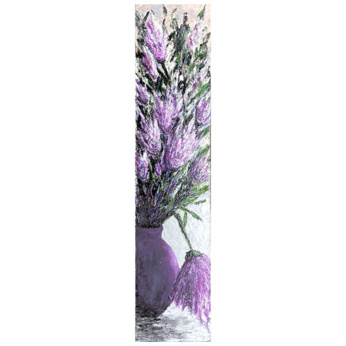 Renouveau Micheline Gelinas peintre fleur mauve bouquet