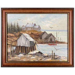 J. Poulin artiste peintre québécois - Port de pêche