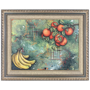 bananes pomme Tine peintre toile figuration fruit