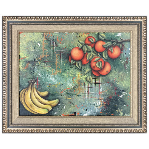 bananes pomme Tine peintre toile figuration fruit