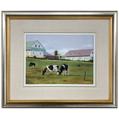 Jean Marc Vigneault artiste peintre quebecois ferme laitiere vache maison grange