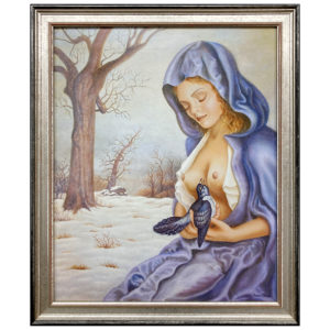 Hera France Clavet artiste peintre quebecoise deesse femme oiseau foret