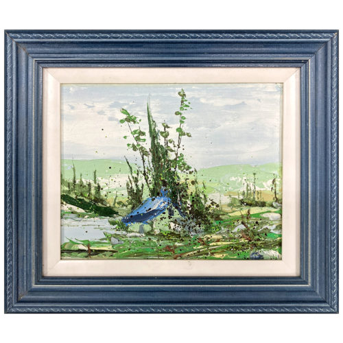 La Tuque par Henriette Gaudreau artiste peintre quebecoise paysage forestier lac arbres