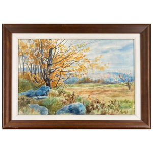 Automne Canton de l'est Autumn par Tiengo Luigi artiste peintre paysage montagnes arbres plaine