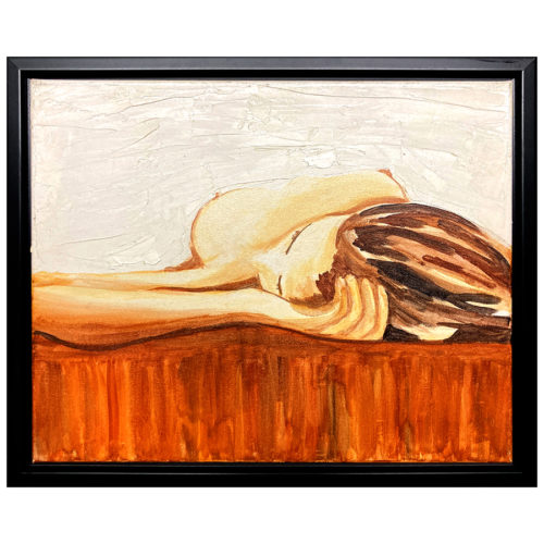 Portrait de femme nu au lit artiste inconnu