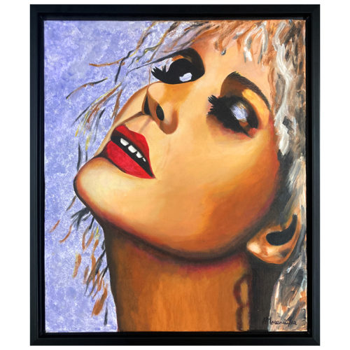Portrait de femme par H. Morneau artiste peintre quebecoise art déco sensualite
