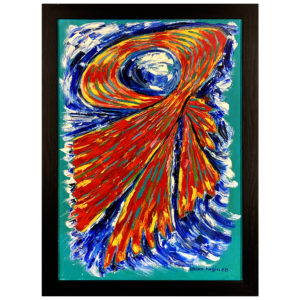 Ouragan par Stefan Hagiu artiste quebecois multidisciplinaire peintre et sculpteur spirale de couleurs
