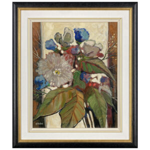 La fleur grise JG Desoriers artiste peintre arrangement floral