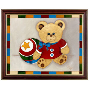 Ourson ballon Marjo peintre teddy bear jouet nounours