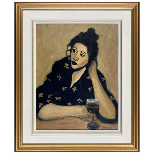 portrait femme personnages verre vin claude gianolla