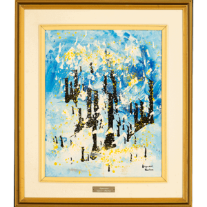 Peinture sur toile 16" x 20" Cadre original 23" x 28" Signée